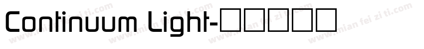 Continuum Light字体转换